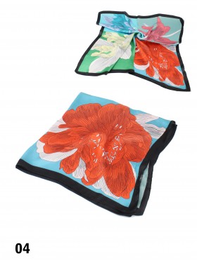 Irises Print Square Scarf